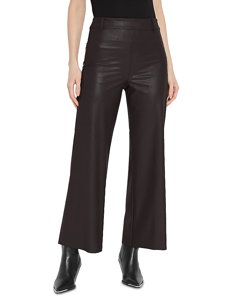 Lysse High Rise Faux Leather Cropped Pants