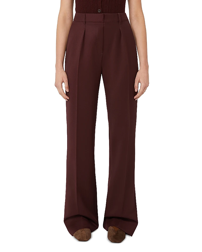 Max Mara Cannes Cherry Wool Pants