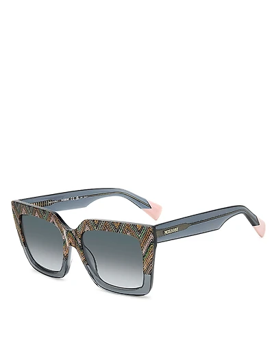 Missoni Gradient Rectangular Sunglasses, 55mm