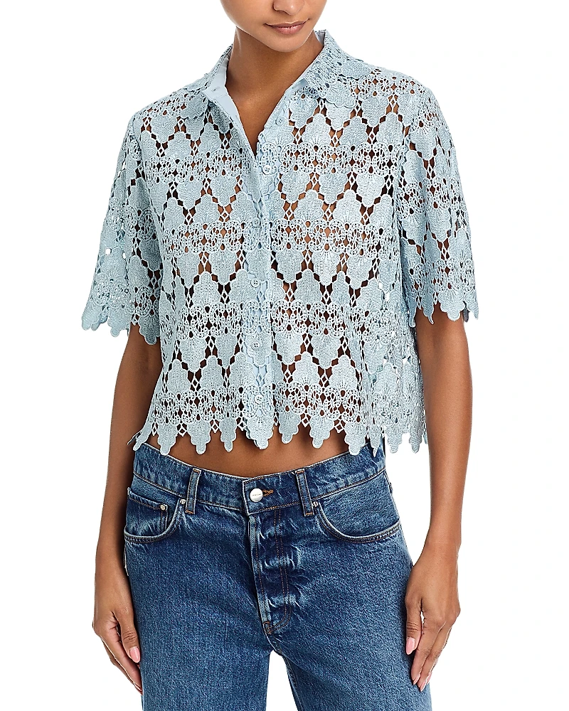 Frame Lace Short Sleeve Shirt