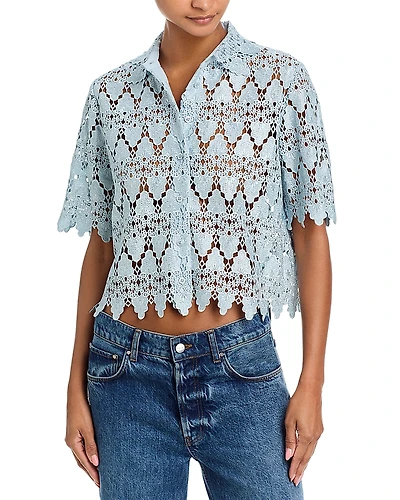 Frame Lace Short Sleeve Shirt