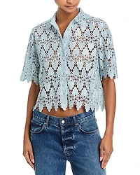 Frame Lace Short Sleeve Shirt