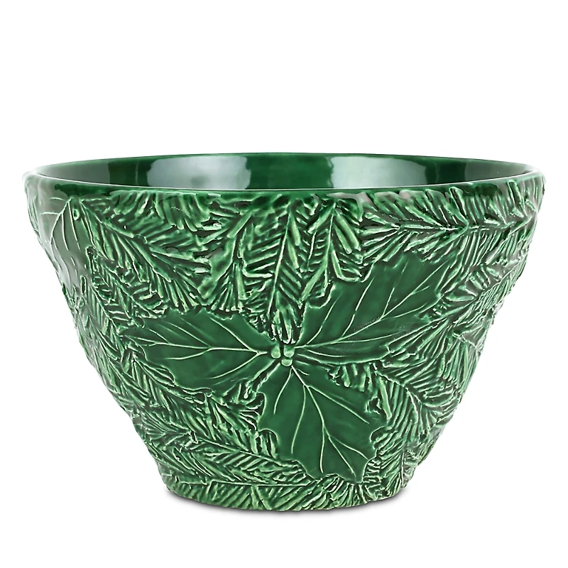 Vietri Lastra Holiday Green Figural Small Deep Bowl