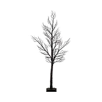 Nearly Natural 5' Pre-Lit Halloween Minimalist Twig Artificial Fall Tree with 240 Orange & Purple Led Lights