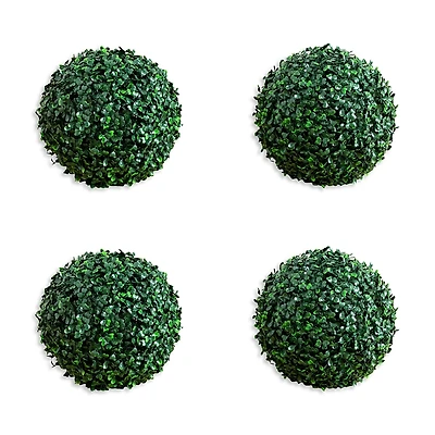 Nearly Natural 8 Uv Resistant Artificial Boxwood Ball, Set of 4