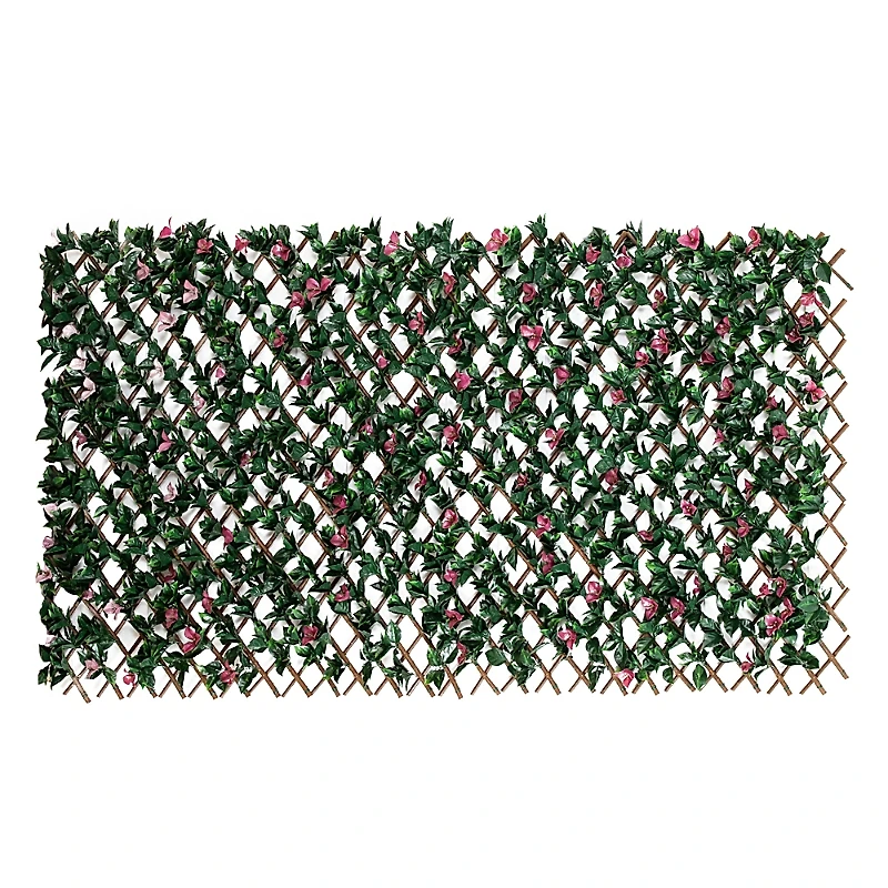 Nearly Natural 40 x 80 Uv Resistant Artificial Bougainvillea Expandable Privacy Fence Screen (Indoor/Outdoor)