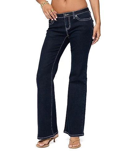 Edikted Louis Contrast Low Rise Jeans