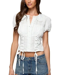 Edikted Valera Cotton Tailored Button Up Shirt