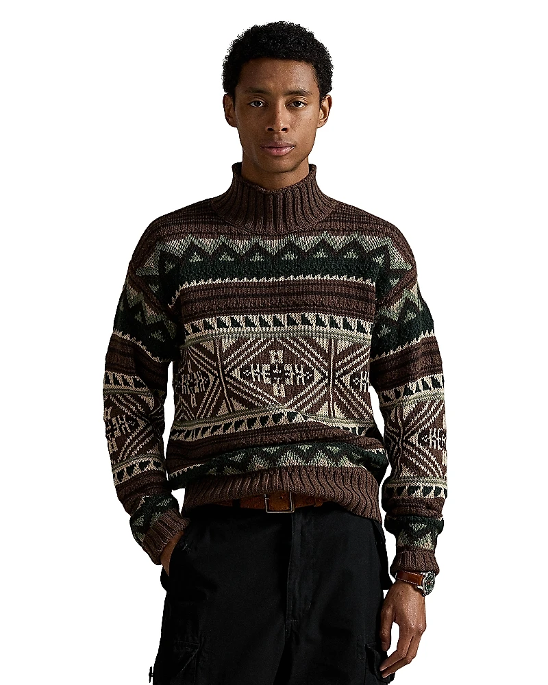 Polo Ralph Lauren Geometric Cotton Blend Sweater