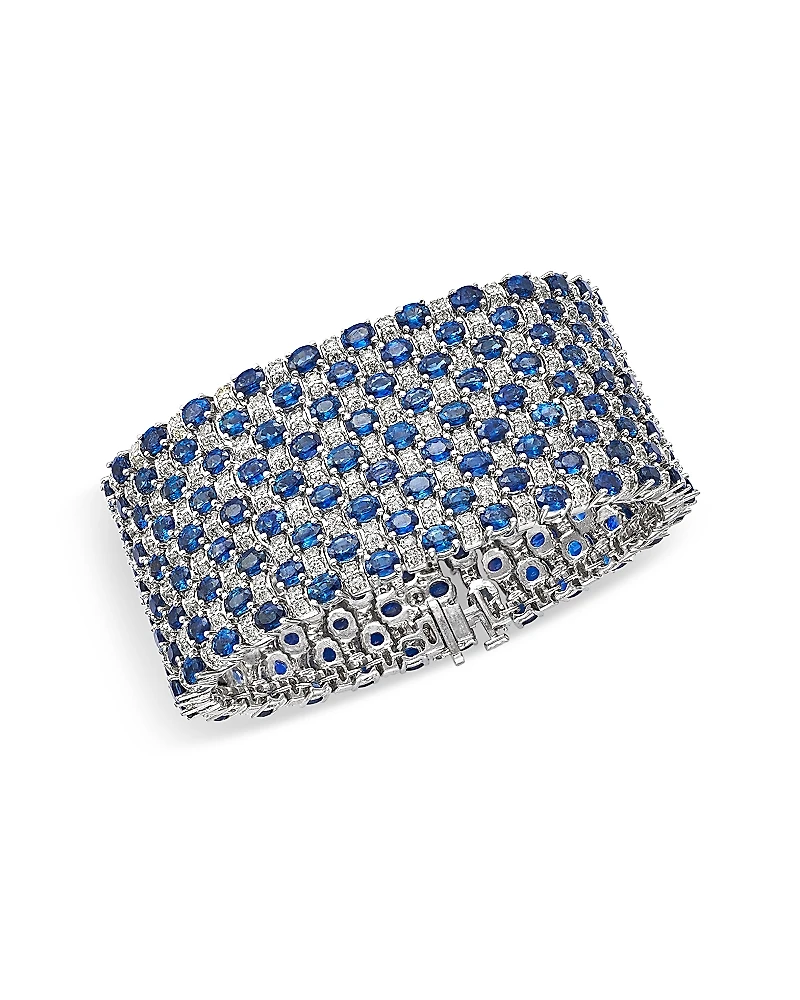 Bloomingdale's Fine Collection Sapphire & Diamond Multi Row Bracelet