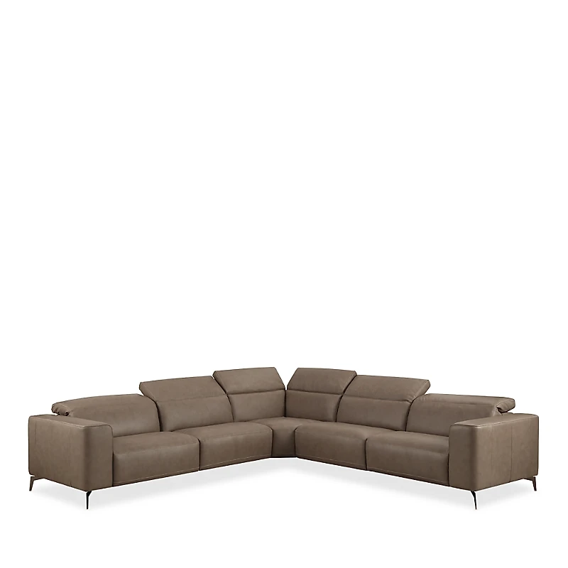 Chateau x'Ax Nacosto Motion Leather Sectional Sofa