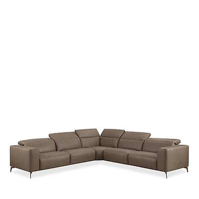 Chateau x'Ax Nacosto Motion Leather Sectional Sofa