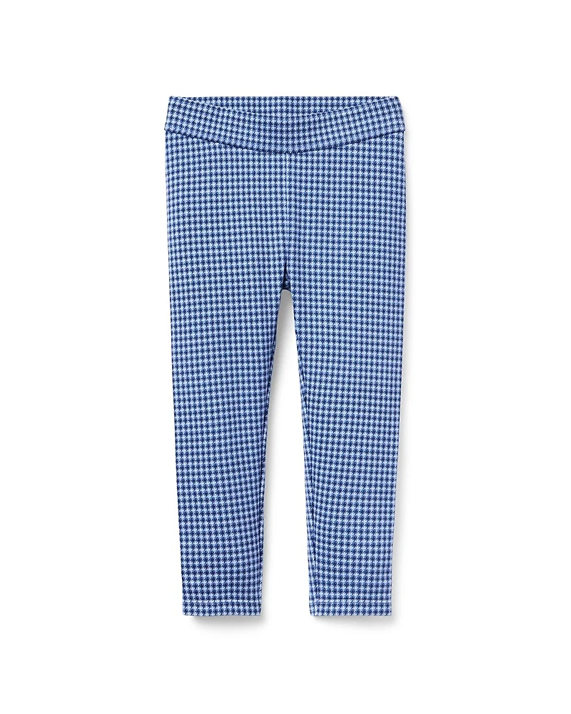 Janie and Jack Girls' Houndstooth Ponte Pant - Little Kid, Big Kid