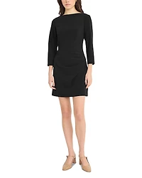 Luxely Three Quarter Sleeve Wrap Skirt Mini Dress