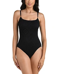La Blanca Mantra Eyelet One Piece Swimsuit