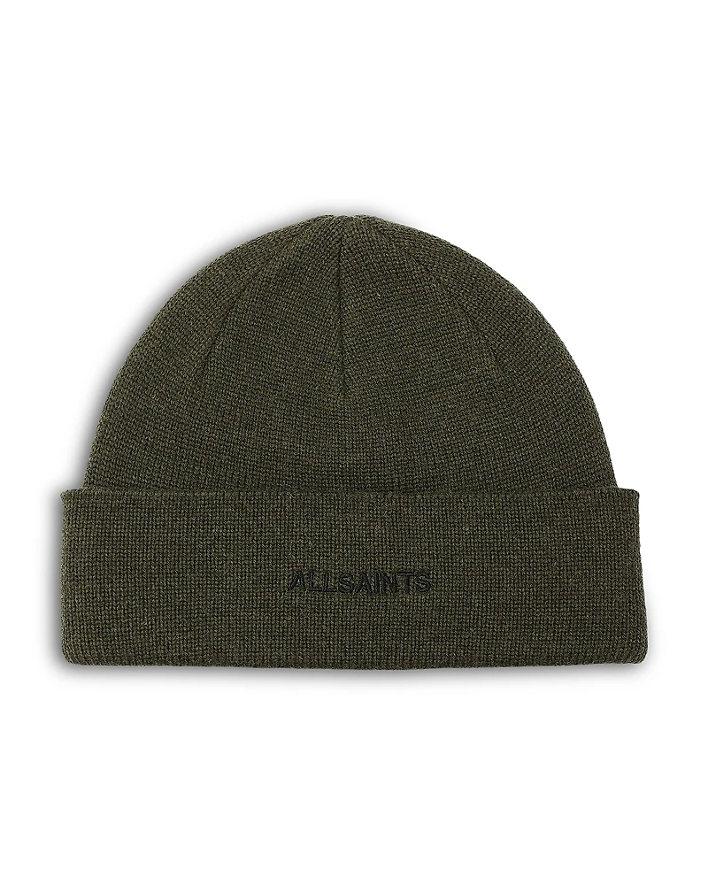 Allsaints Underground Embroidered Logo Beanie