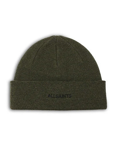 Allsaints Underground Embroidered Logo Beanie