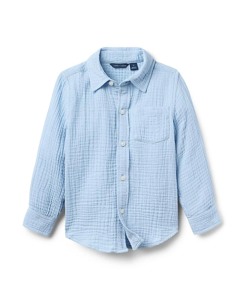Janie and Jack Boys' The Cotton Gauze Shirt - Little Kid, Big Kid