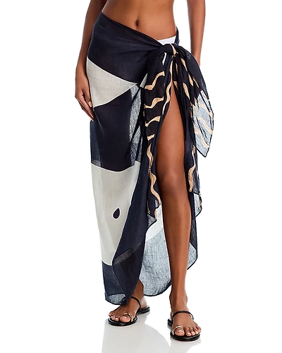 Echo Catch Of The Day Sarong Swim Cover-Up