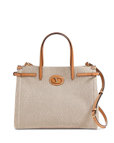 Valentino Garavani Antibes Medium Canvas Shopping Convertible Tote Bag