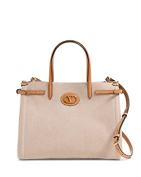 Valentino Garavani Antibes Medium Canvas Shopping Convertible Tote Bag