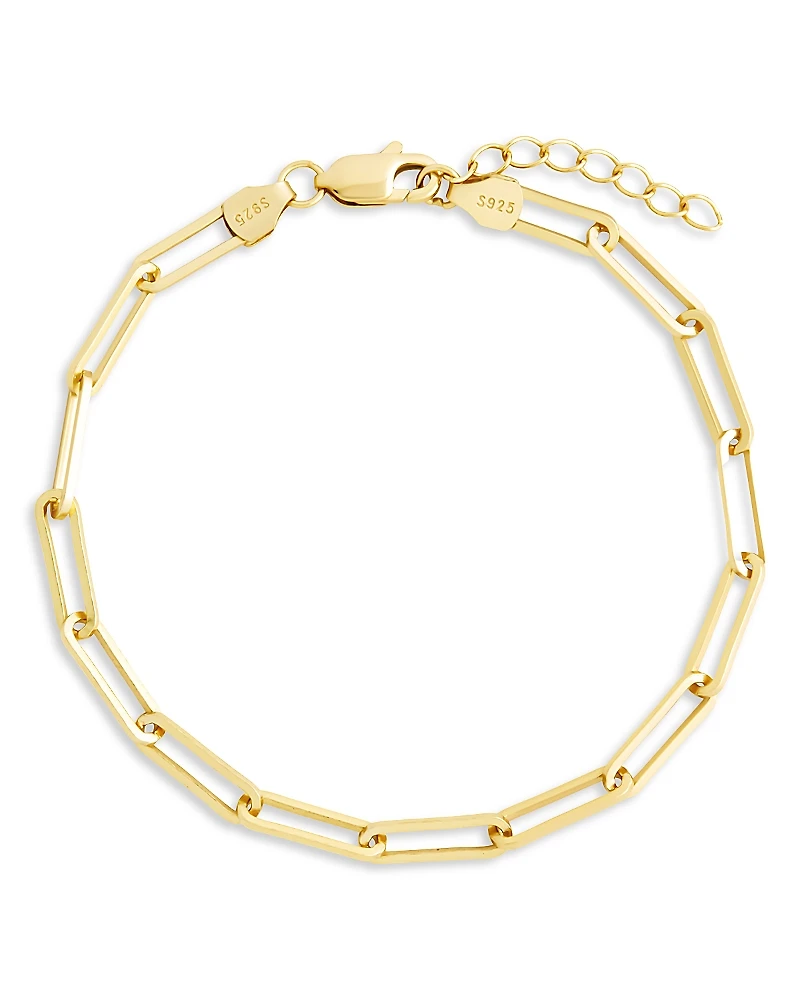 Sterling Forever Bold Paperclip Chain Bracelet