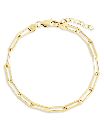 Sterling Forever Bold Paperclip Chain Bracelet