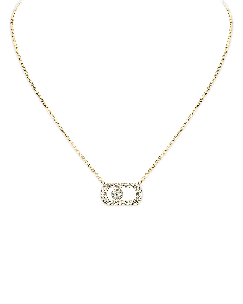 Messika 18K Gold So Move Diamond Oval Pendant Necklace