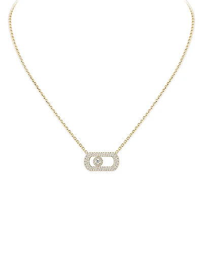 Messika 18K Gold So Move Diamond Oval Pendant Necklace