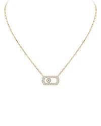Messika 18K Gold So Move Diamond Oval Pendant Necklace