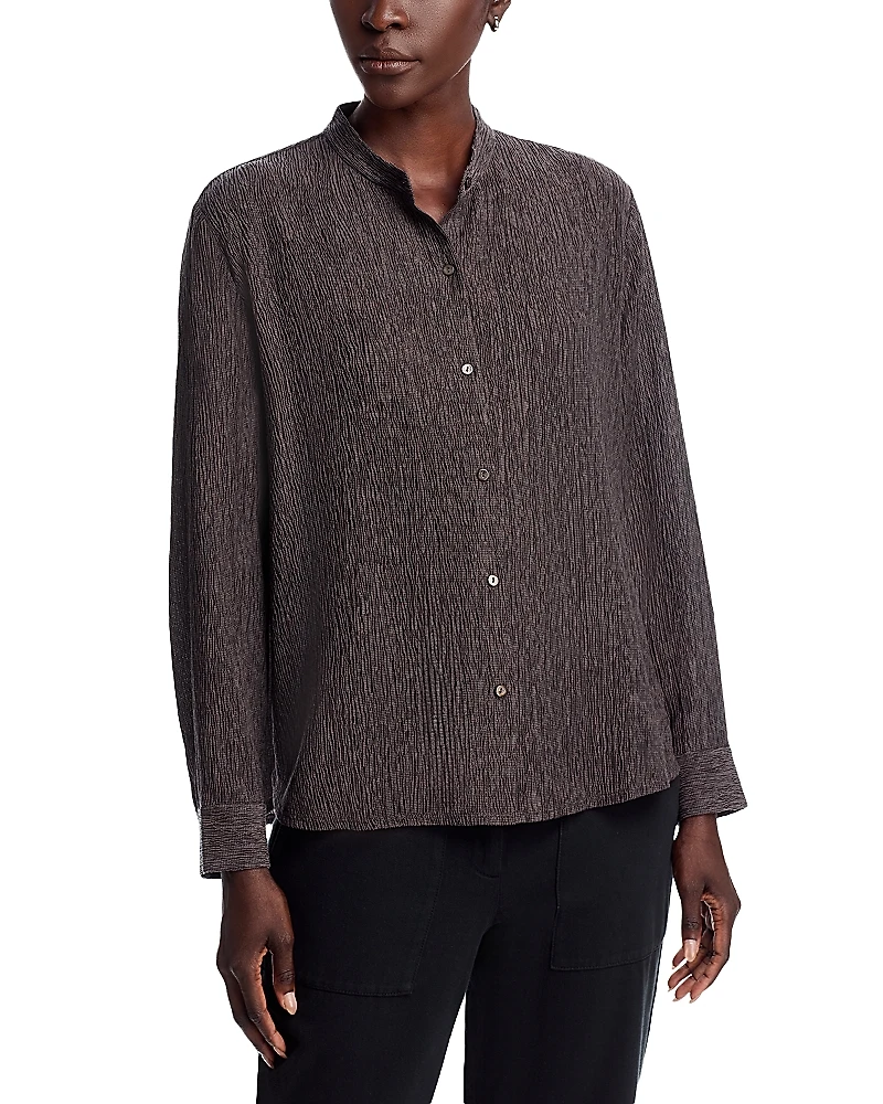 Eileen Fisher Mandarin Collar Shirt