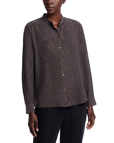 Eileen Fisher Mandarin Collar Shirt