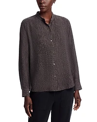 Eileen Fisher Mandarin Collar Shirt