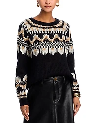 Aqua Fair Isle Crewneck Sweater - Exclusive