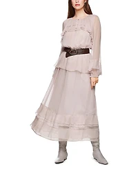 Marc Cain Floor-Length Flounce Dress