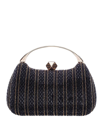 Aqua Crystal Minaudiere Clutch - Exclusive