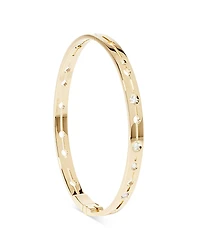 Dinh Van 18K Yellow Gold Pulse Diamond Cutout Bangle Bracelet