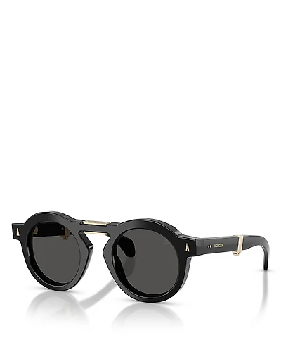 Moncler Glisse Round Sunglasses, 47mm