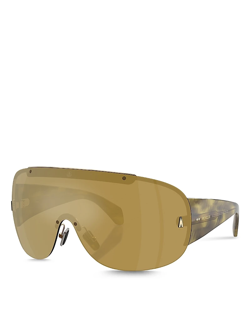 Moncler Rizon Aviator Shield Sunglasses, 143mm
