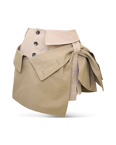 rokh Trench Element Layered Skirt