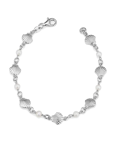 Oradina Sterling Silver Ocean Treasures Station Bracelet