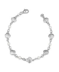 Oradina Sterling Silver Ocean Treasures Station Bracelet