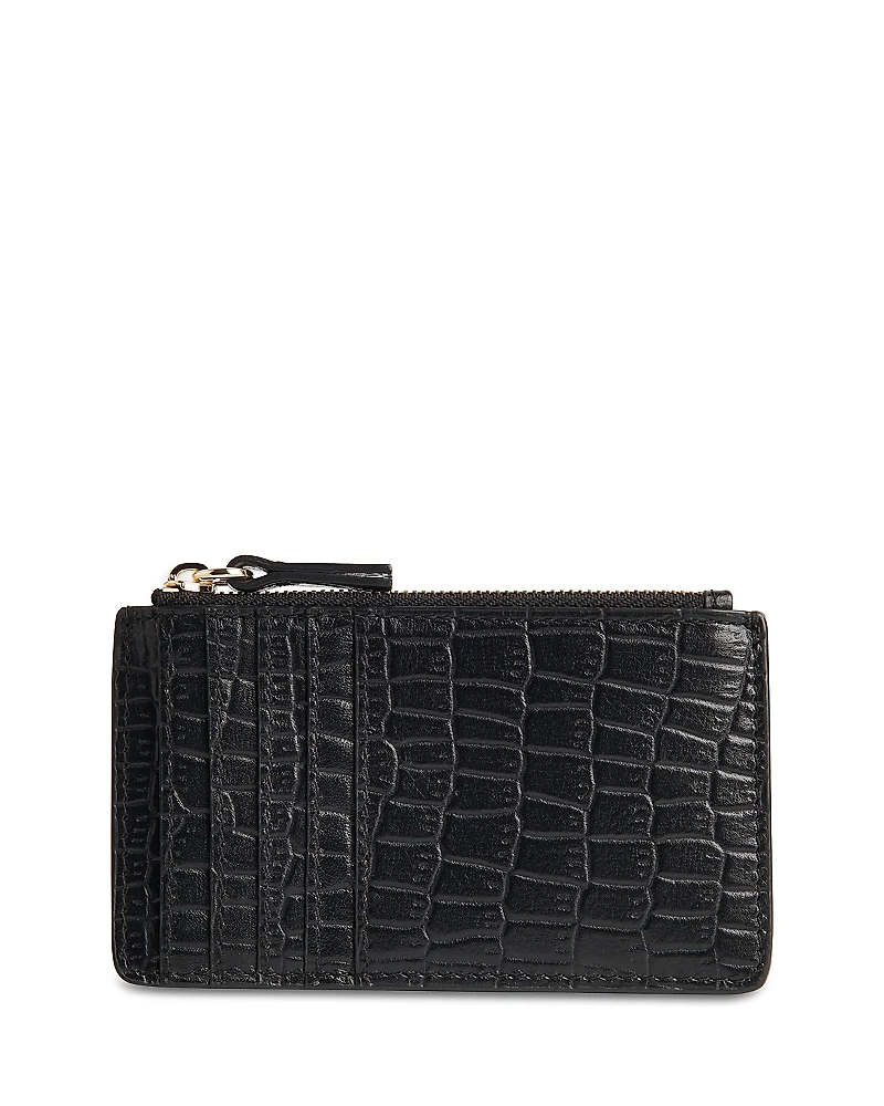 Whistles Croc Embossed Leather Card Holder