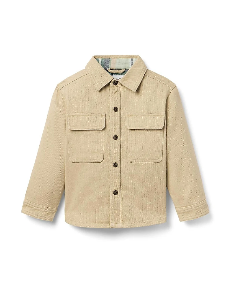 Janie and Jack Boys' The Twill Shirt Jacket - Baby, Little Kid, Big Kid