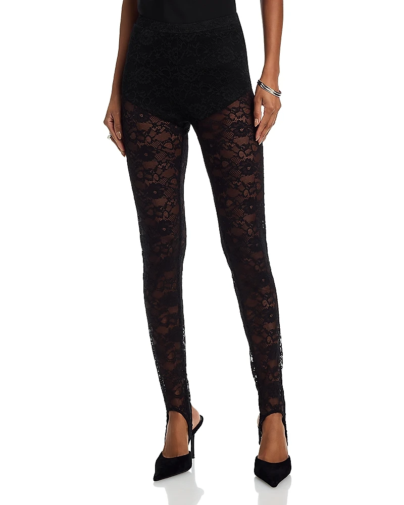 Steve Madden Sandrine Floral Lace Skinny Pants