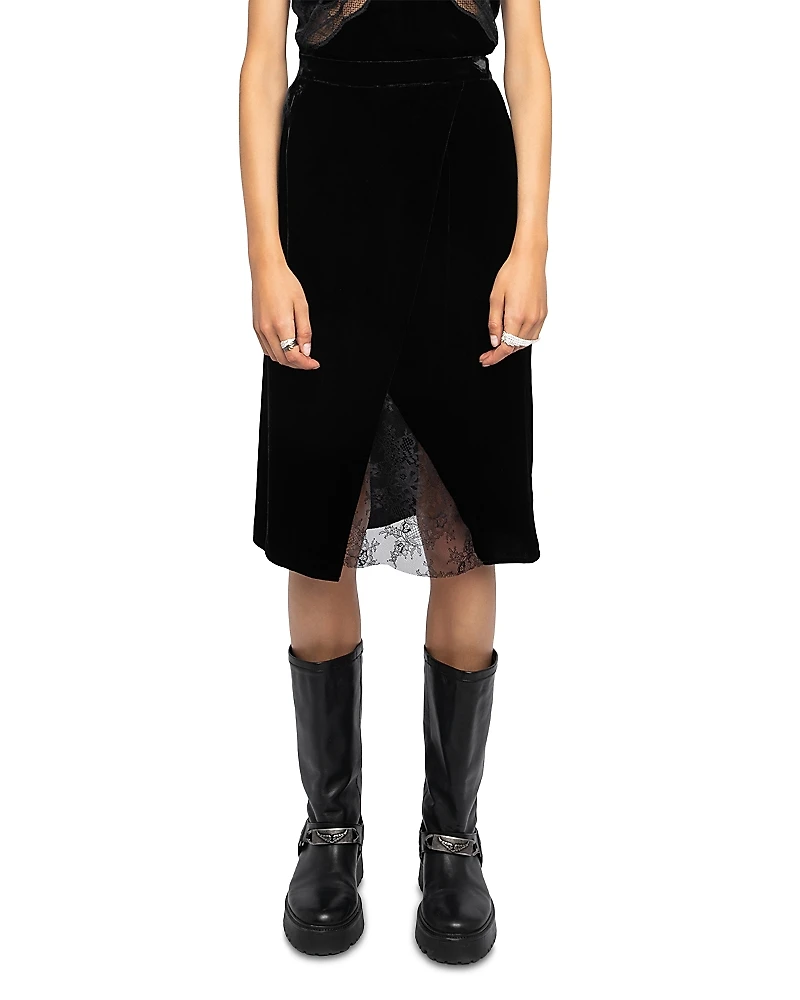Zadig & Voltaire Julen Velvet Skirt