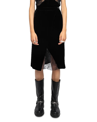 Zadig & Voltaire Julen Velvet Skirt