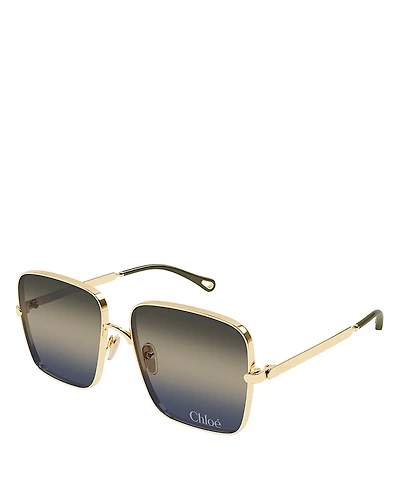 Chloe Square Sunglasses, 61mm