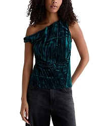 Ag One Shoulder Asymmetric Top