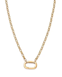 Bloomingdale's Fine Collection Large Oval Charm Holder Necklace